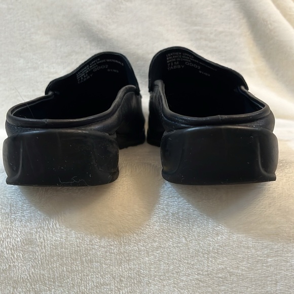 Bass Navy Leather Slide Mule Clog. Size 7 1/2. Excellent Condition - Picture 4 of 9